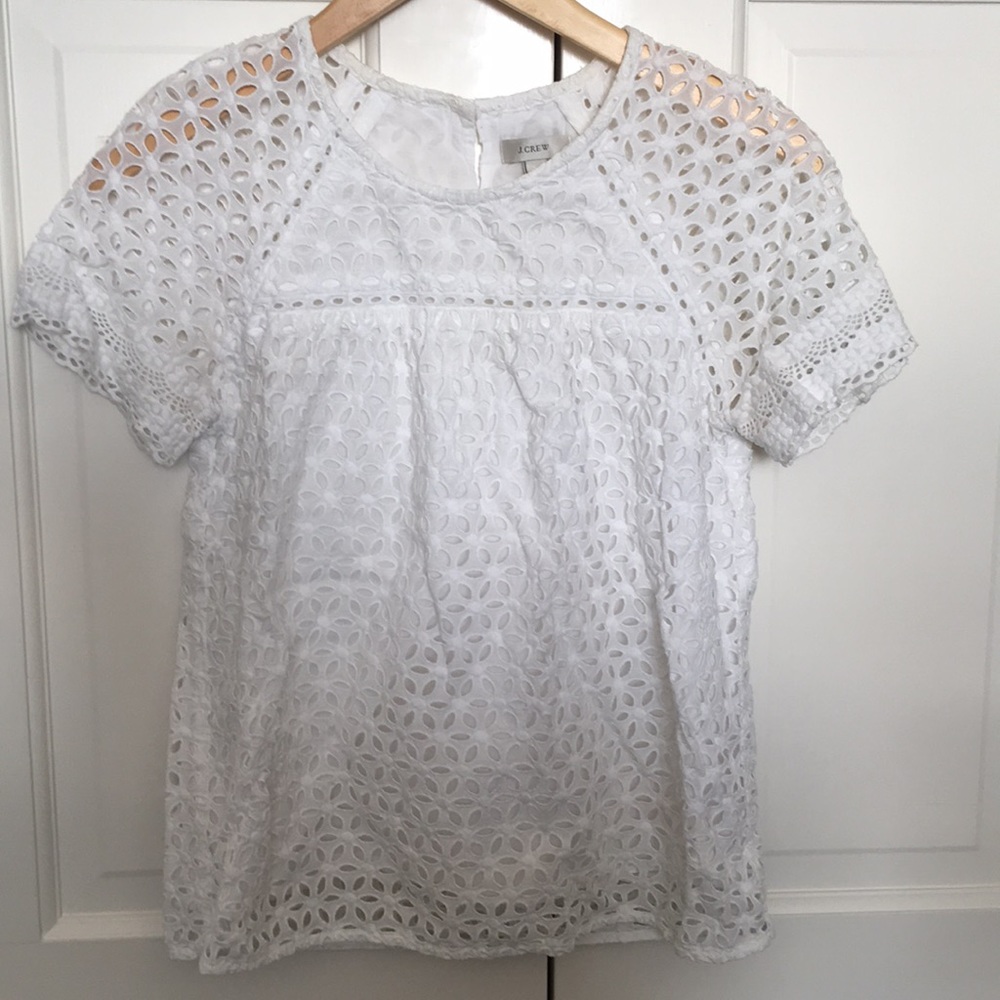 J Crew Eyelet Blouse